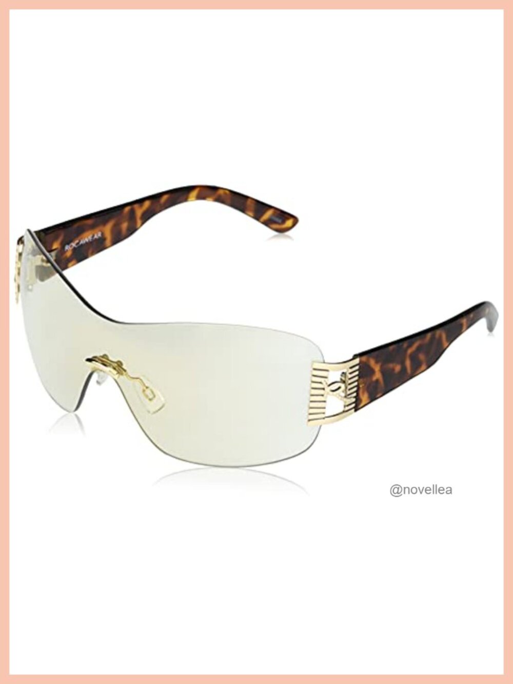 Frameless Shield Sunglasses with UV Protection for Women
